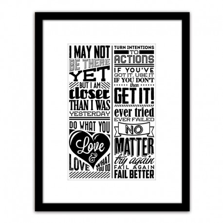 14680082 Πίνακας Σε Κορνίζα ArteLibre Πλαστικό -Quote- 35x45x1.8cm