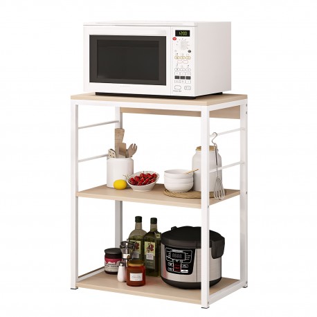 14370226 Ραφιέρα Κουζίνας ArteLibre DALL Maple/Λευκό MDF/Μέταλλο 50x30x71cm Φυσικό/Λευκό/Maple