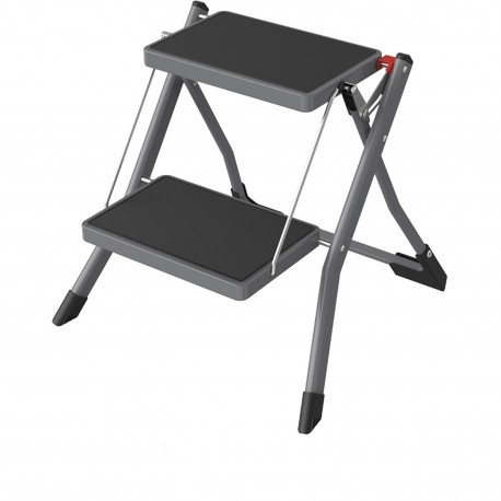 06512833 Σκαμπό Διπλής Σκάλας Γκρι Ατσάλινο 49.5x48.5x44.5cm