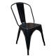14600119 Καρέκλα ArteLibre Βιομηχανικού Τύπου Vintage TOLIKO Μαύρο Ματ Μέταλλο 44x49x84cm Μαύρο