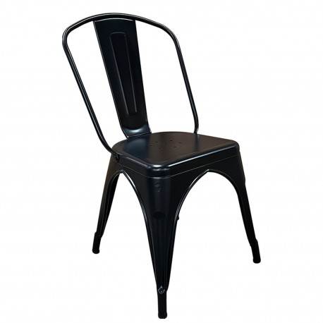 14600119 Καρέκλα ArteLibre Βιομηχανικού Τύπου Vintage TOLIKO Μαύρο Ματ Μέταλλο 44x49x84cm Μαύρο