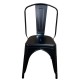 14600119 Καρέκλα ArteLibre Βιομηχανικού Τύπου Vintage TOLIKO Μαύρο Ματ Μέταλλο 44x49x84cm Μαύρο