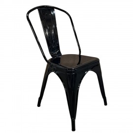 14600120 Καρέκλα ArteLibre Βιομηχανικού Τύπου Vintage TOLIKO Μαύρο Μέταλλο 44x49x84cm Μαύρο