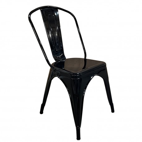 14600120 Καρέκλα ArteLibre Βιομηχανικού Τύπου Vintage TOLIKO Μαύρο Μέταλλο 44x49x84cm Μαύρο