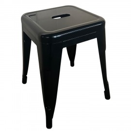 14600129 Σκαμπό ArteLibre Βιομηχανικού Τύπου Vintage VELINO Μαύρο Μέταλλο 38x38x45cm Μαύρο