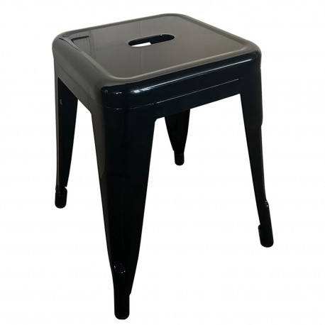 14600129 Σκαμπό ArteLibre Βιομηχανικού Τύπου Vintage VELINO Μαύρο Μέταλλο 38x38x45cm Μαύρο