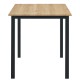 15380001 Τραπέζι Τραπεζαρίας ArteLibre VERDELL Sonoma/Μαύρο Μέταλλο/Μοριοσανίδα 110x70x76cm Φυσικό/Sonoma/Μαύρο