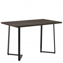 15380003 Τραπέζι Τραπεζαρίας ArteLibre WINFORD Καρυδί/Μαύρο Μέταλλο/Μοριοσανίδα 120x70x76cm Καφέ/Μαύρο/Καρυδί