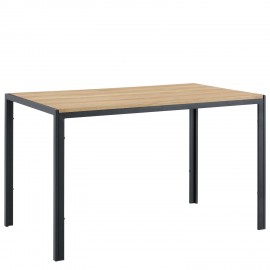 15380006 Τραπέζι Τραπεζαρίας ArteLibre CRESTMERE Sonoma/Μαύρο Μέταλλο/Μοριοσανίδα 120x70x75cm Φυσικό/Sonoma/Μαύρο