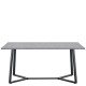 15380008 Τραπέζι Τραπεζαρίας ArteLibre DUNSMERE Γκρι Μάρμαρο/Μαύρο Μέταλλο/Μοριοσανίδα 160x90x75cm Γκρι/Μαύρο/Μάρμαρο