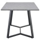 15380008 Τραπέζι Τραπεζαρίας ArteLibre DUNSMERE Γκρι Μάρμαρο/Μαύρο Μέταλλο/Μοριοσανίδα 160x90x75cm Γκρι/Μαύρο/Μάρμαρο