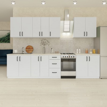 GR-LIANA260W Κουζίνα Liana 8 Τεμαχίων Λευκή