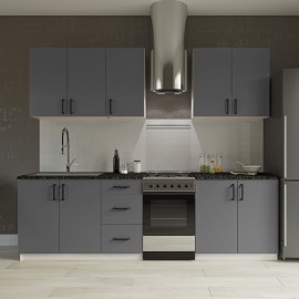 GR-RENEMODA Κουζίνα Rene 6 Τεμαχίων Ανθρακί