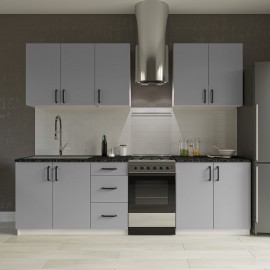 GR-RENEMODG Κουζίνα Rene 6 Τεμαχίων Γκρι