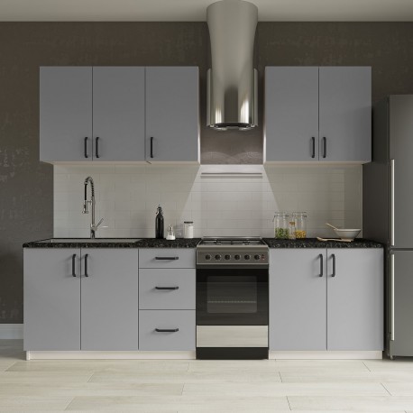 GR-RENEMODG Κουζίνα Rene 6 Τεμαχίων Γκρι