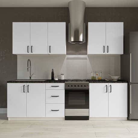 GR-RENEMODW Κουζίνα Rene 6 Τεμαχίων Λευκή