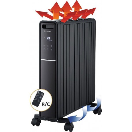 Morris MHR-20042 Θερμοπομπός Δαπέδου 2000W με Ηλεκτρονικό Θερμοστάτη 55.3x66cm Μαύρος