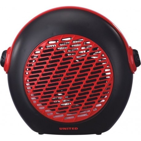 United UHF-849 Αερόθερμο Δωματίου Δαπέδου Κόκκινο-Μαύρο 2000W