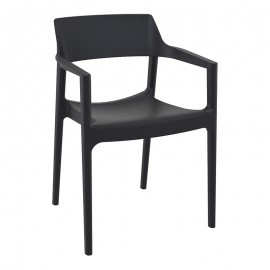 20-0932-2 TULUM BLACK ΠΟΛΥΘΡΟΝΑ ΠΟΛ/ΝΙΟΥ 55X52X79εκ.