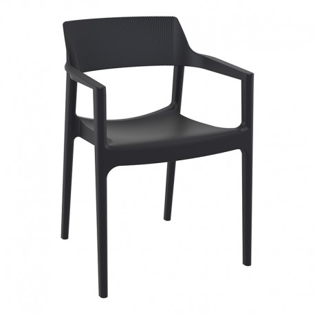 20-0932-2 TULUM BLACK ΠΟΛΥΘΡΟΝΑ ΠΟΛ/ΝΙΟΥ 55X52X79εκ.