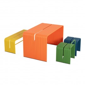 ΤΡΑΠΕΖΙ ΤΡΑΠΕΖΑΡΙΑΣ ΣΕΙΡΑ INTREPID HM6330.09 ΑΛΟΥΜΙΝΙΟ ΠΟΡΤΟΚΑΛΙ 121x70x70Υεκ.