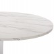 ΤΡΑΠΕΖΙ ΤΡΑΠΕΖΑΡΙΑΣ ROLLO HM9422.11 ΣΤΡΟΓΓΥΛΟ WHITE MARBLE Φ120x74Yεκ.