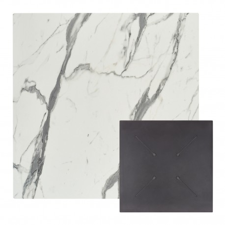 ΕΠΙΦΑΝΕΙΑ ΤΡΑΠΕΖΙΟΥ ΤΕΤΡΑΓΩΝΗ HPL HM5839.31 WHITE MARBLE 80x80εκ