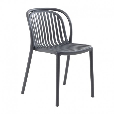 Ε3034,3 POCO Καρέκλα Κήπου-Βεράντας Στοιβαζόμενη, PP-UV Απόχρωση Ανθρακί