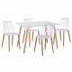 ΣΕΤ ΤΡΑΠΕΖΑΡΙΑΣ 5ΤΜΧ MINIMAL HM21172 MDF TOP ΣΕ ΛΕΥΚΟ-ΣΚΕΛΕΤΟΣ ΣΕ ΦΥΣΙΚΟ ΞΥΛΟΥ