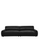 14300039 Καναπές Τετραθέσιος ArteLibre VORTICA Μαύρο Ύφασμα 280x85x78cm Μαύρο