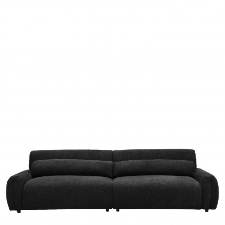 14300039 Καναπές Τετραθέσιος ArteLibre VORTICA Μαύρο Ύφασμα 280x85x78cm Μαύρο