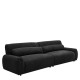14300039 Καναπές Τετραθέσιος ArteLibre VORTICA Μαύρο Ύφασμα 280x85x78cm Μαύρο