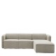 14300040 Καναπές Γωνιακός Αναστρέψιμος ArteLibre MAFFEI Μπεζ Ύφασμα 268x163x76cm Μπεζ