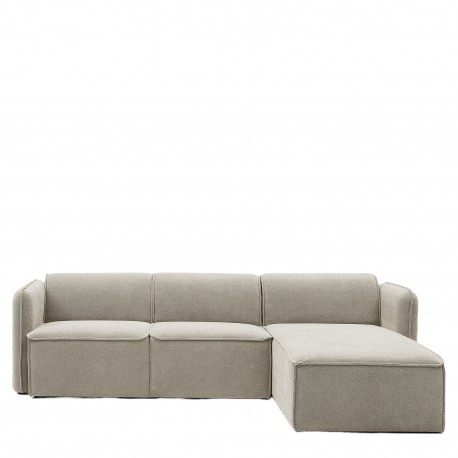 14300040 Καναπές Γωνιακός Αναστρέψιμος ArteLibre MAFFEI Μπεζ Ύφασμα 268x163x76cm Μπεζ