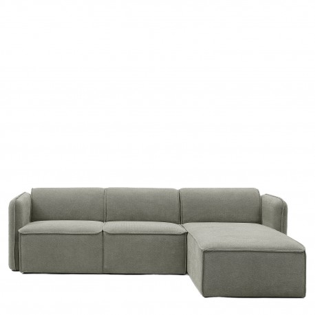 14300041 Καναπές Γωνιακός Αναστρέψιμος ArteLibre MAFFEI Γκρι Ύφασμα 268x163x76cm Γκρι