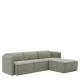 14300041 Καναπές Γωνιακός Αναστρέψιμος ArteLibre MAFFEI Γκρι Ύφασμα 268x163x76cm Γκρι