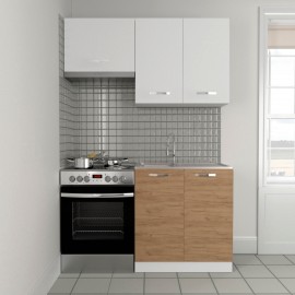 SO-CSET2-2GW Κουζίνα Charlotte Σετ 140 Χρυσό Δρυς-Λευκό