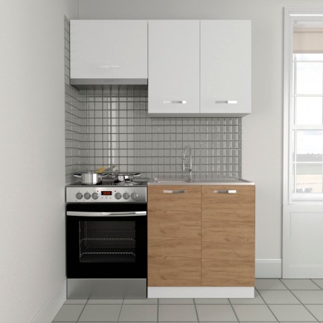 SO-CSET2-2GW Κουζίνα Charlotte Σετ 140 Χρυσό Δρυς-Λευκό