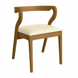 Ε7683,2 FRANKY Καρέκλα Τραπεζαρίας, Απόχρωση Φυσικό, Pu Εκρού