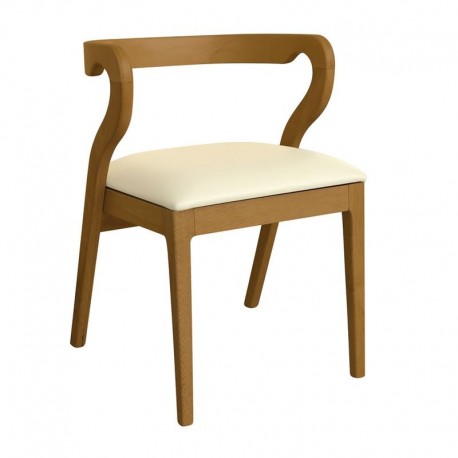 Ε7683,2 FRANKY Καρέκλα Τραπεζαρίας, Απόχρωση Φυσικό, Pu Εκρού