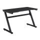ΕΟ418,1 GAMING Γραφείο 120x60cm Μέταλλο Βαφή Μαύρο, Επιφάνεια MDF Μαύρο, με Βάση ακουστικών