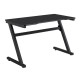 ΕΟ418,1 GAMING Γραφείο 120x60cm Μέταλλο Βαφή Μαύρο, Επιφάνεια MDF Μαύρο, με Βάση ακουστικών