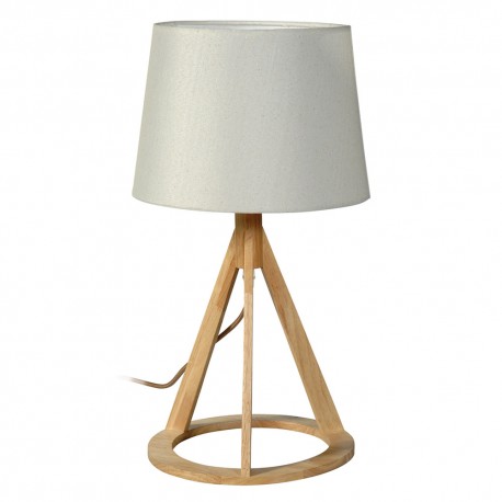 TLC 6316  ΕΠΙΤΡΑΠΕΖΙΑ ΛΑΜΠΑ  ΣΤΡΟΓΓΥΛΟ ΞΥΛΟ 1ΧΕ27