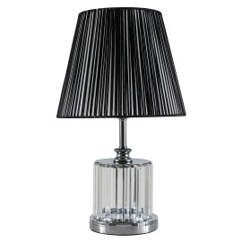 TLC 6836 SL ΕΠΙΤΡΑΠΕΖΙΑ ΛΑΜΠΑ ΔΙΑΦ. ΚΡΥΣΤ. ΜΕ ΠΛΙΣΕ ΜΑΥΡΟ ΚΑΠΕΛΟ 1ΧΕ27