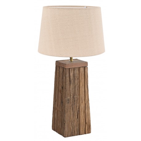 TLI 6348 40BG ΕΠΙΤΡΑΠΕΖΙΑ ΛΑΜΠΑ ΜΑΚΡΟΣΤΕΝΗ ΑΠΟ ΑΝΑΚΥΚΛΩΜΕΝΟ ΞΥΛΟ ΜΕ ΑΜΠΑΖΟΥΡ ΜΠΕΖ 1ΧΕ27