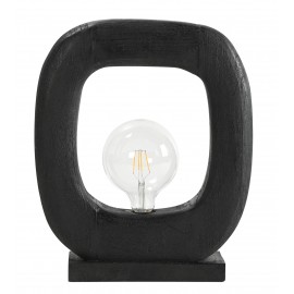 TLI 6329 BK ΕΠΙΤΡΑΠΕΖΙΑ ΛΑΜΠΑ ΜΑΥΡΗ ΞΥΛΟ ΤΕΤΡΑΓΩΝΗ  1XE27