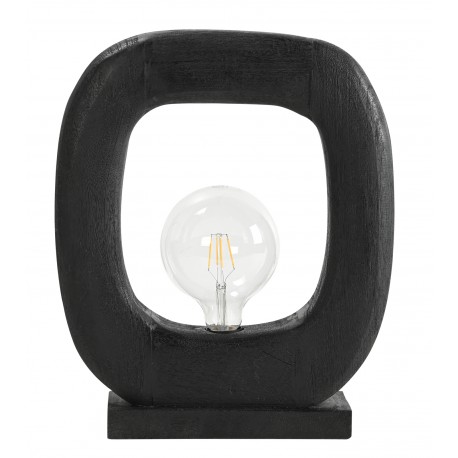 TLI 6329 BK ΕΠΙΤΡΑΠΕΖΙΑ ΛΑΜΠΑ ΜΑΥΡΗ ΞΥΛΟ ΤΕΤΡΑΓΩΝΗ  1XE27