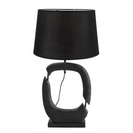 TLI 6330 40BK ΕΠΙΤΡΑΠΕΖΙΑ ΛΑΜΠΑ ΜΑΥΡΗ ΞΥΛΟ ΠΑΡΑΛ/ΜΟ ΜΕ ΑΜΠΑΖΟΥΡ ΜΑΥΡΟ 1ΧΕ27