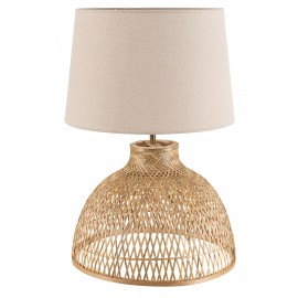 TLC 6825-40 BG ΕΠΙΤΡΑΠΕΖΙΑ ΛΑΜΠΑ ΜΠΑΜΠΟΥ ΦΥΣΙΚΟ ΜΕ ΑΡΑΙΗ ΠΛΕΞΗ ΑΜΠΑΖΟΥΡ ΜΠΕΖ 40ΕΚ 1ΧΕ27