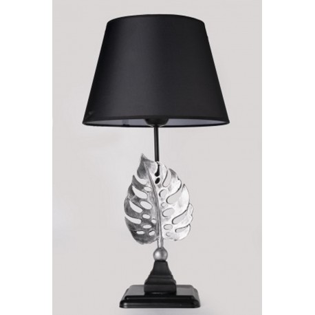 TLT 1267-NM ΕΠΙΤΡΑΠΕΖΙΑ ΛΑΜΠΑ ΜΑΥΡΗ ΜΕ ΦΙΓΟΥΡΑ ΦΥΛΛΟ ΝΙΚΕΛ ΜΑΤ
